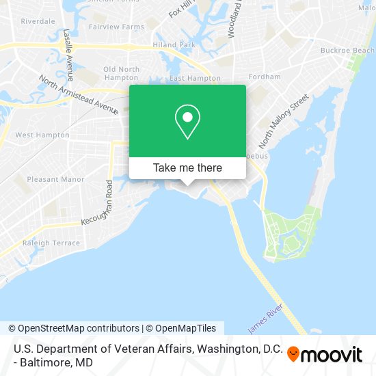 U.S. Department of Veteran Affairs map
