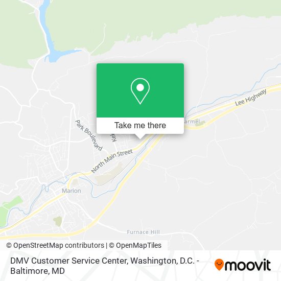 DMV Customer Service Center map