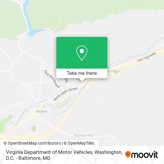 Mapa de Virginia Department of Motor Vehicles
