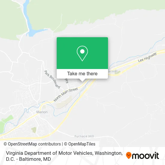 Virginia Department of Motor Vehicles map