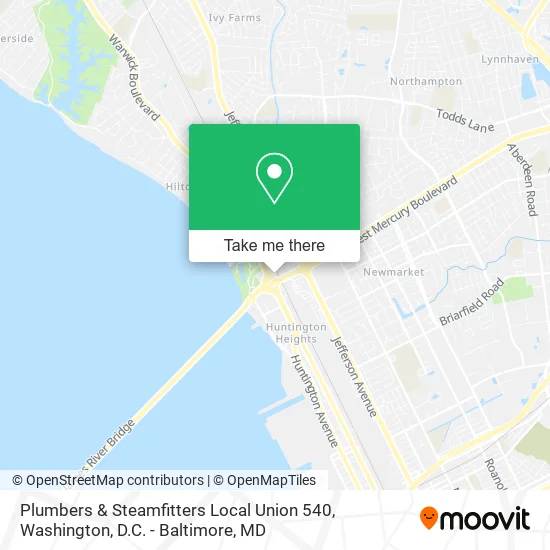 Plumbers & Steamfitters Local Union 540 map