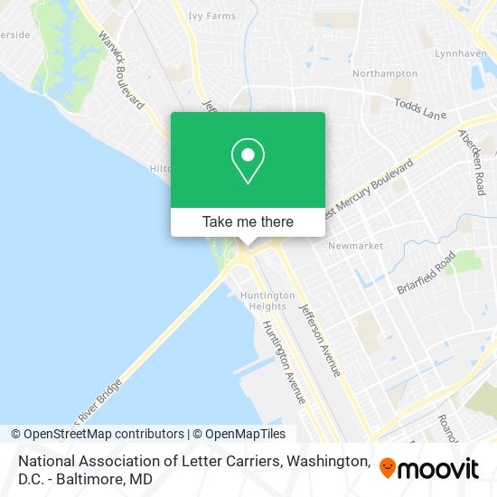 National Association of Letter Carriers map