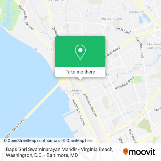 Baps Shri Swaminarayan Mandir - Virginia Beach map