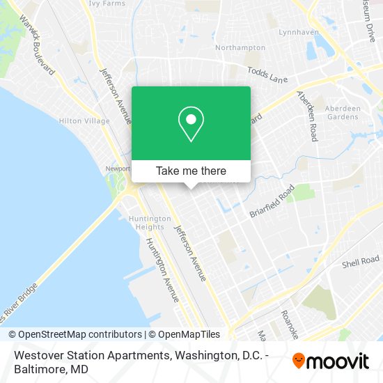 Mapa de Westover Station Apartments