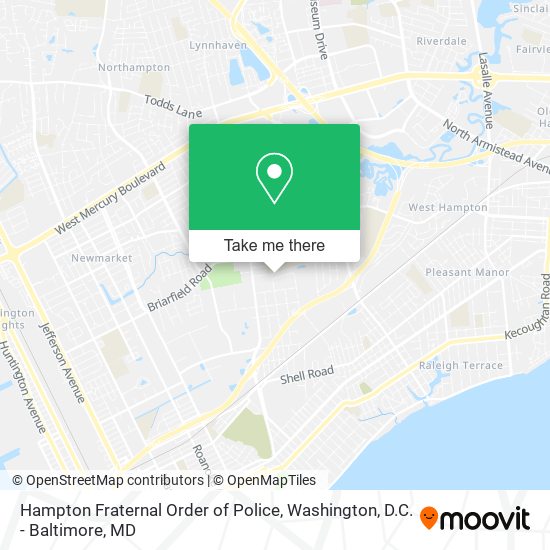 Hampton Fraternal Order of Police map