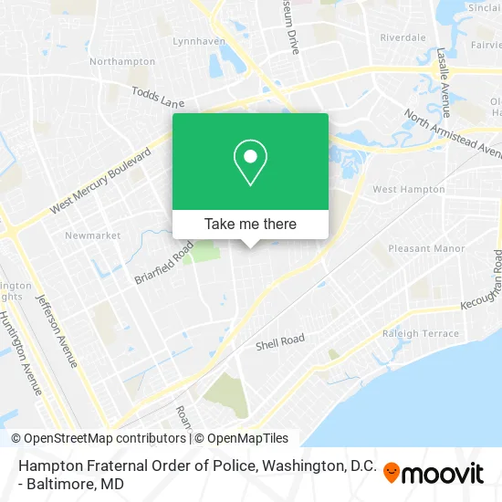 Hampton Fraternal Order of Police map