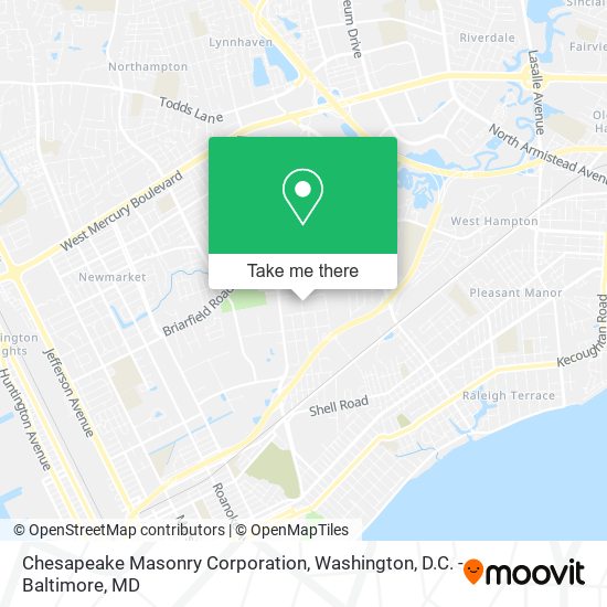 Mapa de Chesapeake Masonry Corporation
