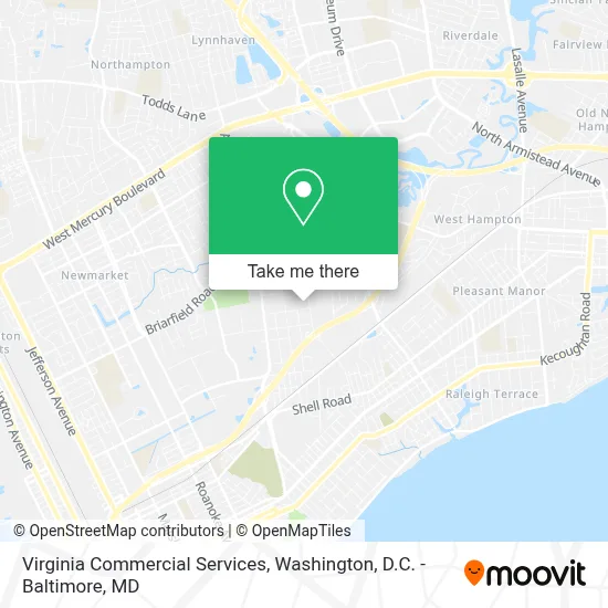 Virginia Commercial Services map