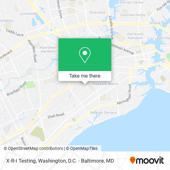 X-R-I Testing map