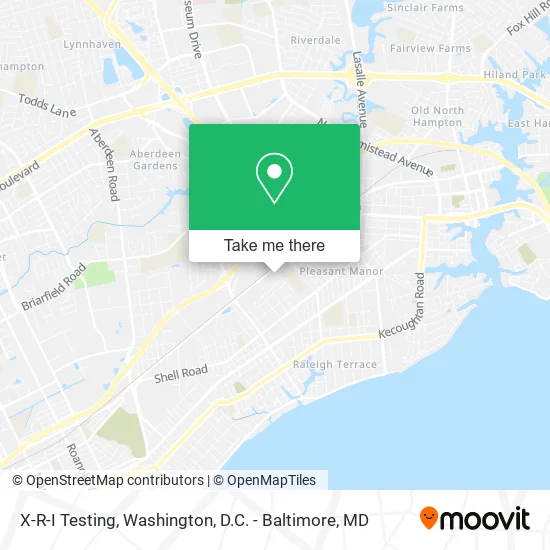 X-R-I Testing map