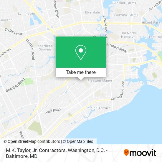 M.K. Taylor, Jr. Contractors map