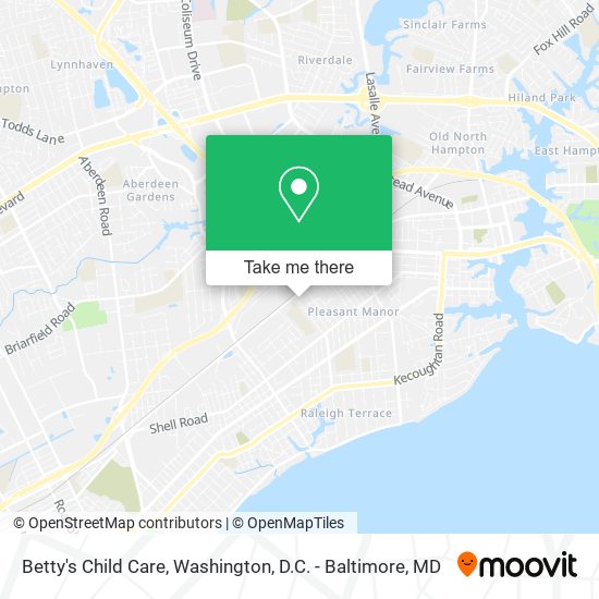Betty's Child Care map