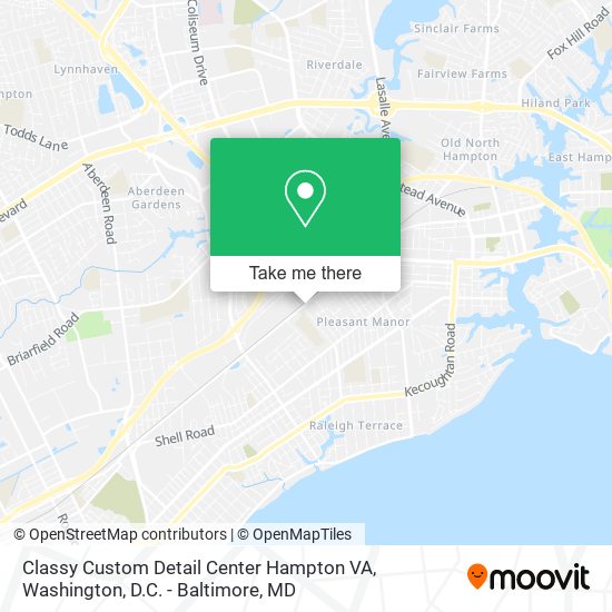 Classy Custom Detail Center Hampton VA map