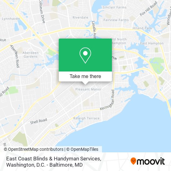 East Coast Blinds & Handyman Services map