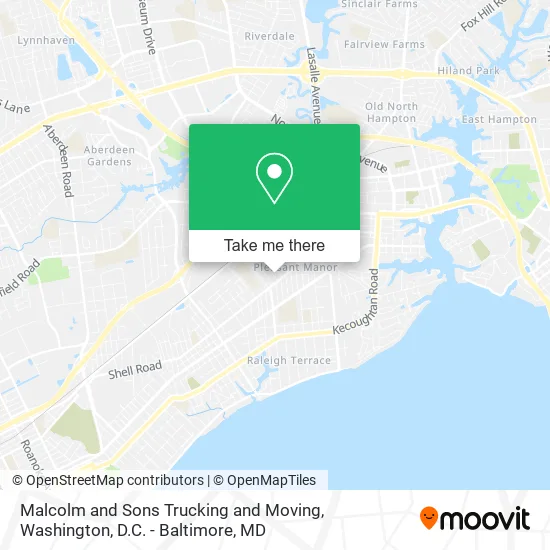Malcolm and Sons Trucking and Moving map