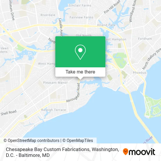 Chesapeake Bay Custom Fabrications map