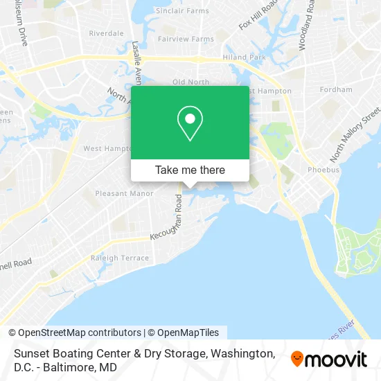 Sunset Boating Center & Dry Storage map
