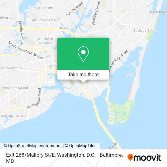 Exit 268/Mallory St/E map