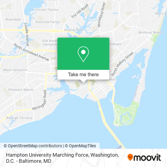 Hampton University Marching Force map