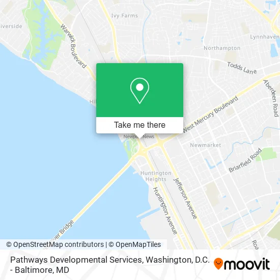 Pathways Developmental Services map