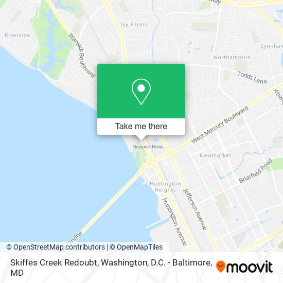 Mapa de Skiffes Creek Redoubt