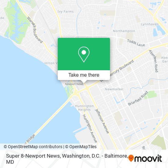 Super 8-Newport News map