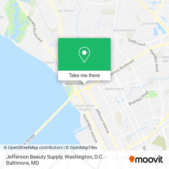Mapa de Jefferson Beauty Supply