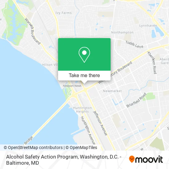 Alcohol Safety Action Program map