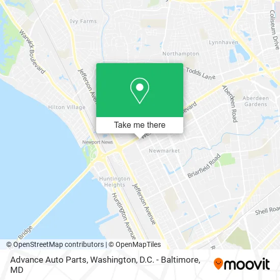 Advance Auto Parts map