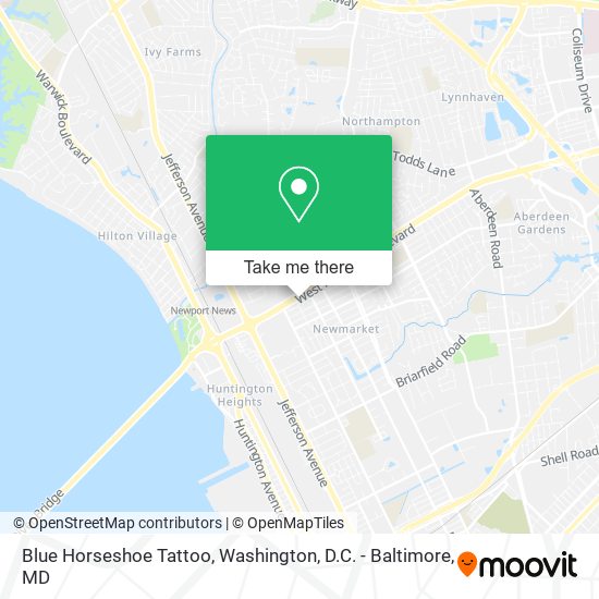 Mapa de Blue Horseshoe Tattoo