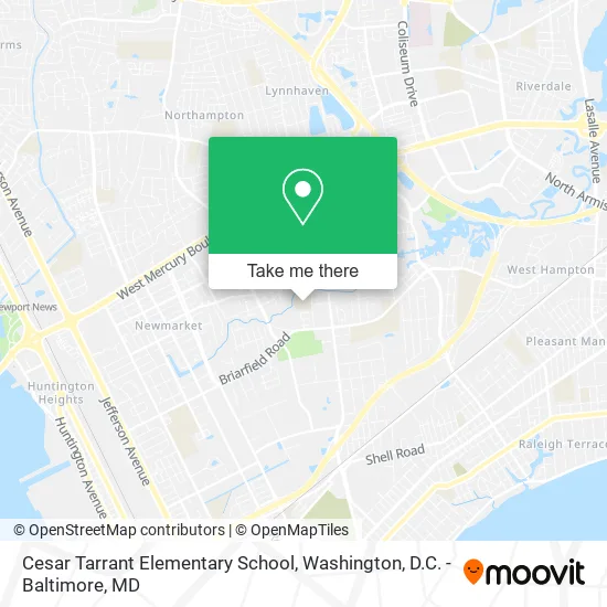 Cesar Tarrant Elementary School map