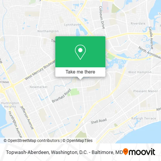 Topwash-Aberdeen map