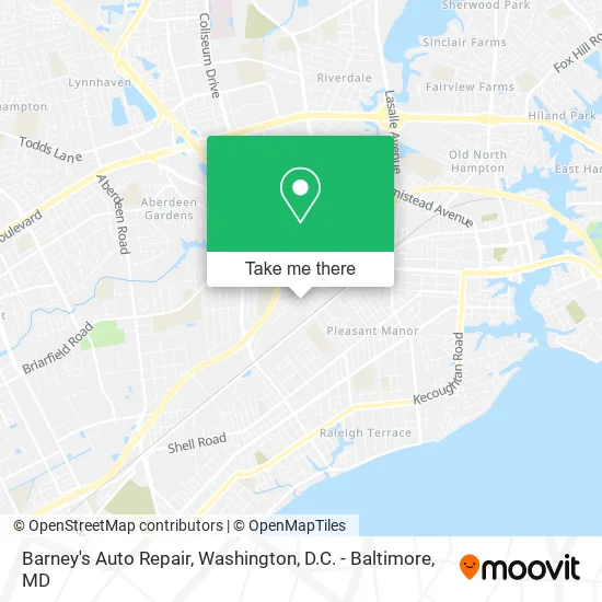 Barney's Auto Repair map