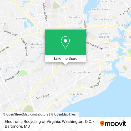 Electronic Recycling of Virginia map