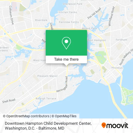 Downtown Hampton Child Development Center map