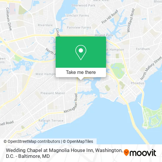 Wedding Chapel at Magnolia House Inn map