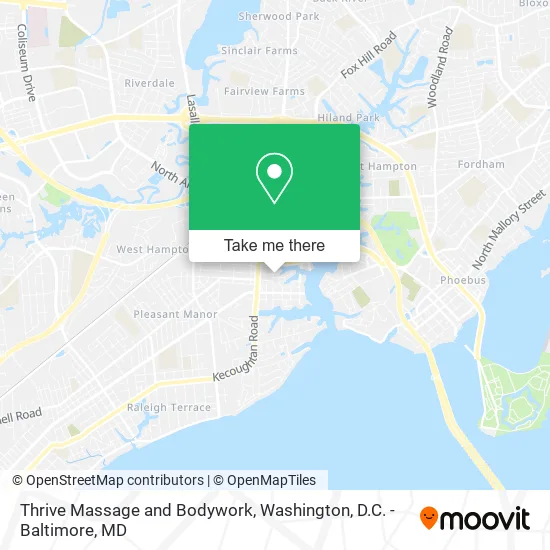 Thrive Massage and Bodywork map
