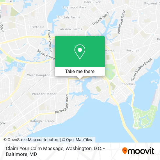 Claim Your Calm Massage map