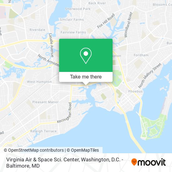 Virginia Air & Space Sci. Center map