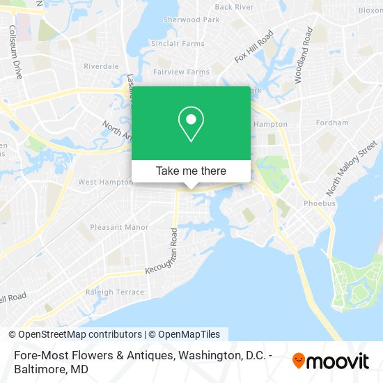 Fore-Most Flowers & Antiques map