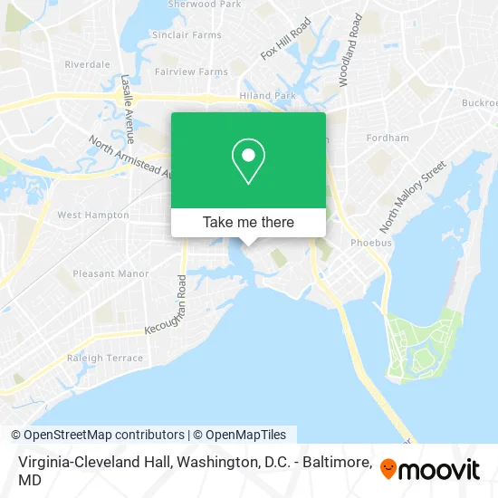 Virginia-Cleveland Hall map