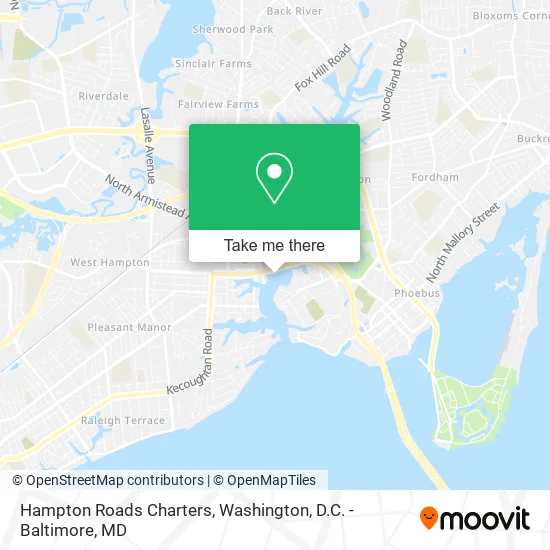 Hampton Roads Charters map