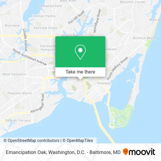 Emancipation Oak map