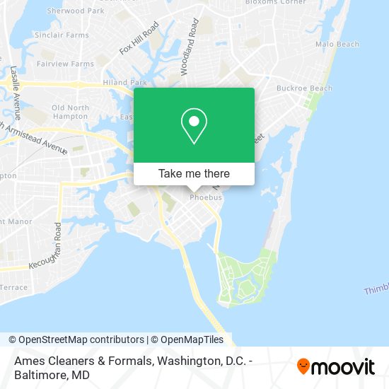 Ames Cleaners & Formals map