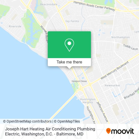 Mapa de Joseph Hart Heating Air Conditioning Plumbing Electric