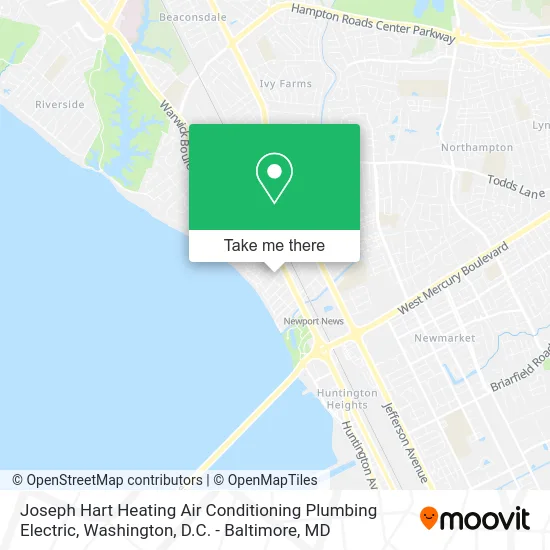 Joseph Hart Heating Air Conditioning Plumbing Electric map