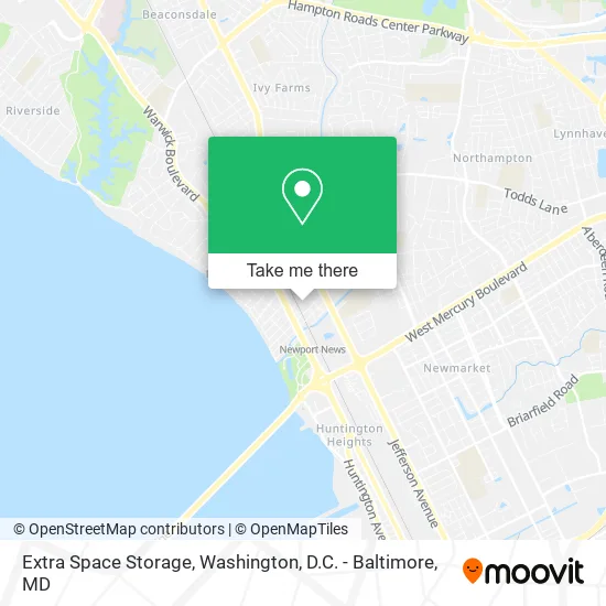 Extra Space Storage map