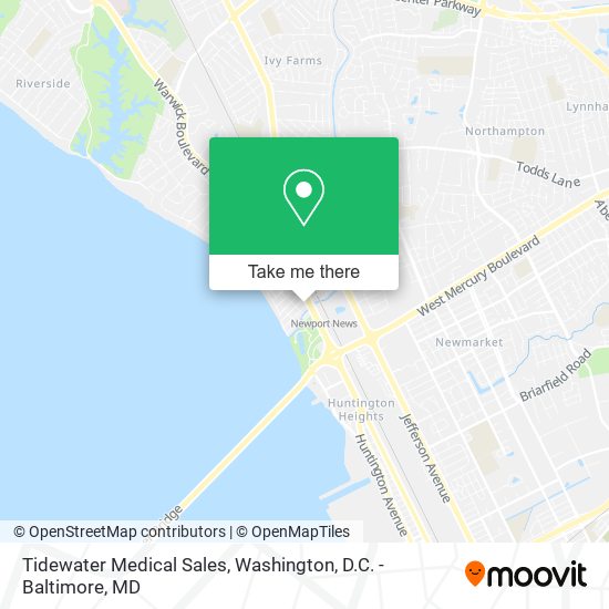 Tidewater Medical Sales map