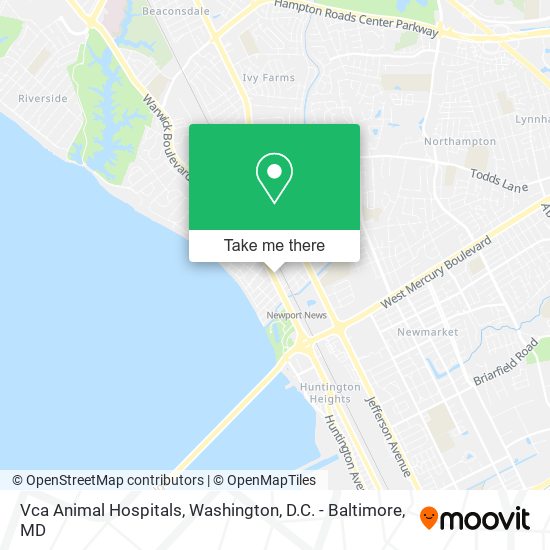 Vca Animal Hospitals map