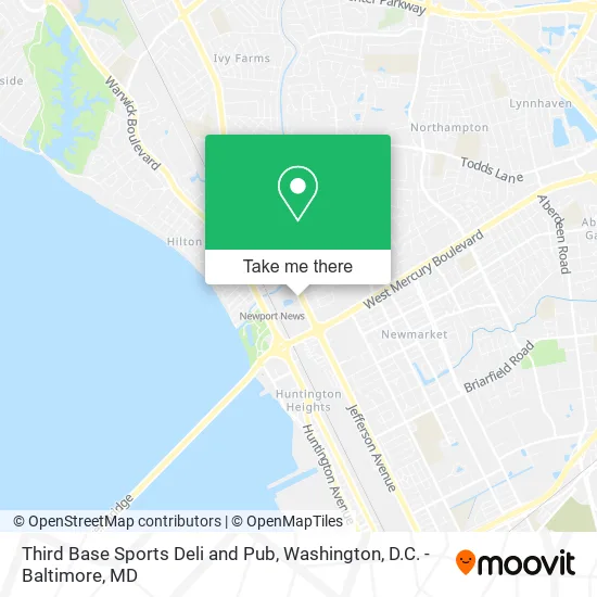 Third Base Sports Deli and Pub map